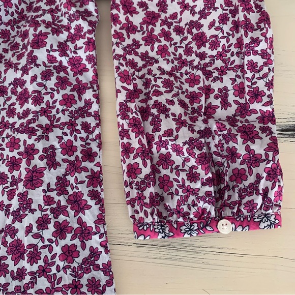 Mixed Floral Print Henley Long Sleeved Top | J. Crew Factory | Size Medium - Picture 4 of 7